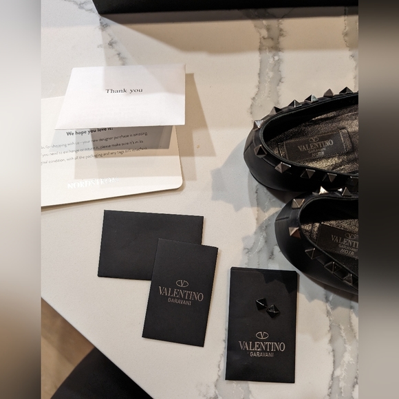 $690 DIRECT Authentic Valentino Rockstud Spike SO Black flats size 40 - Picture 10 of 12